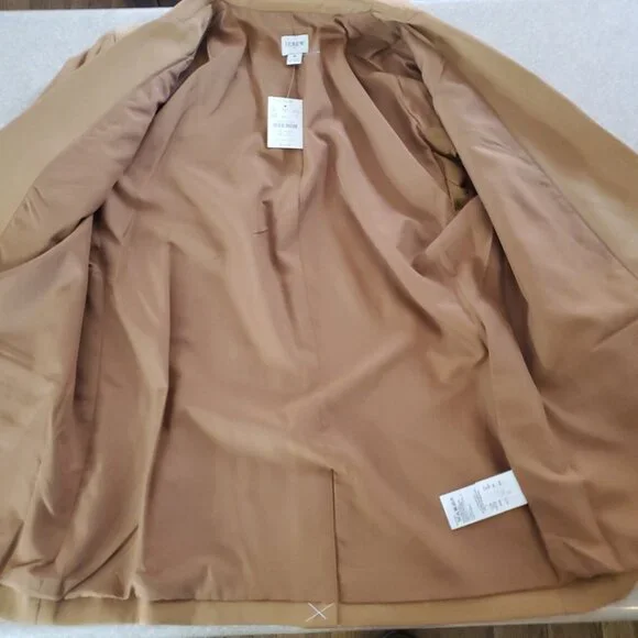 J.Crew Womens $218 Drapey twill double-breasted blazer Pink Size 2 CB316 NEW - Picture 5 of 13